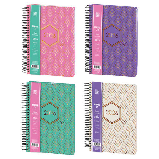 Picture of A5+ DIARY 2026 17X24CM DAY A PAGE HARDBACK SPIRAL